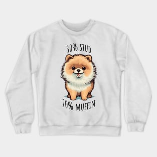 30% Stud 70% Muffin cute funny dog design Crewneck Sweatshirt